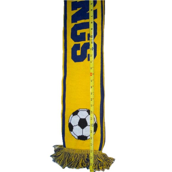 Ruffneck Soccer Team Scarf - Marlboro Mustangs - NWT Blue Gold Reversible Unisex - Picture 6 of 6